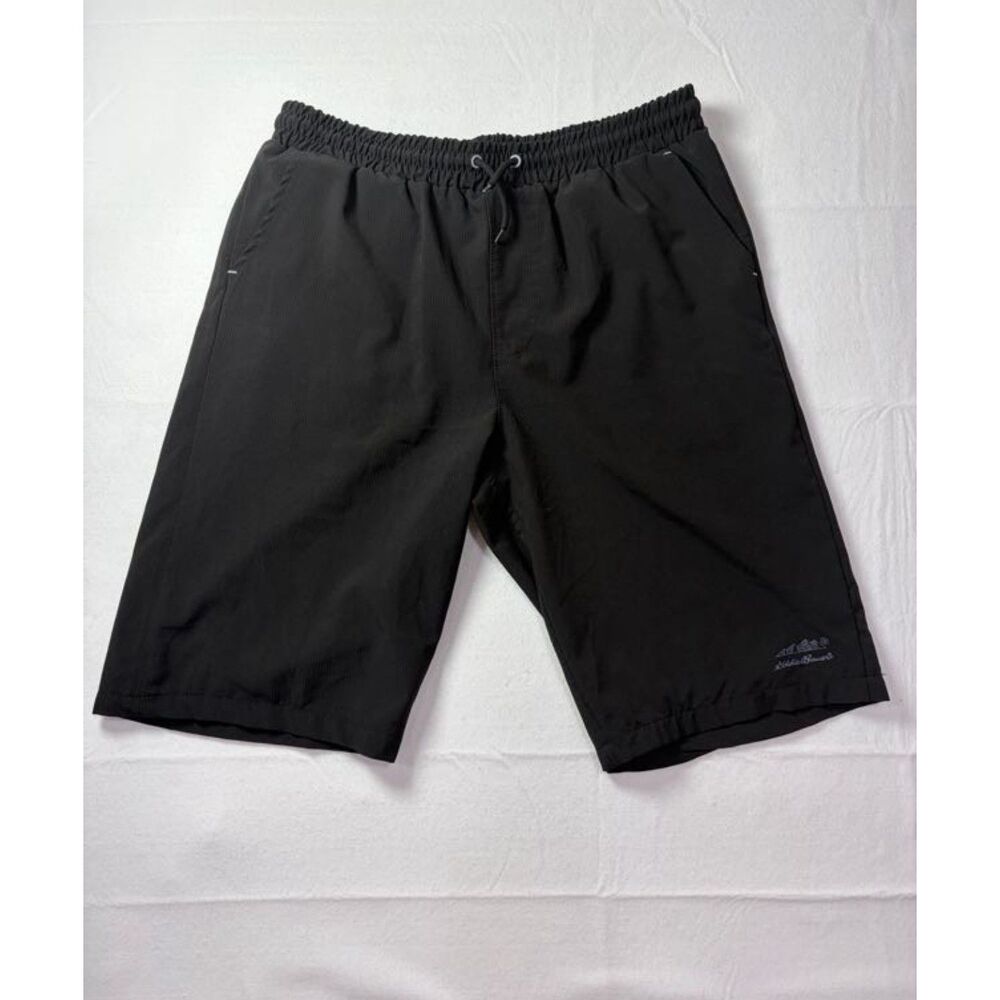 Eddie Bauer Ripstop Hiking Athletic Shorts Black Mesh Lined Youth Kids XL 18/20
